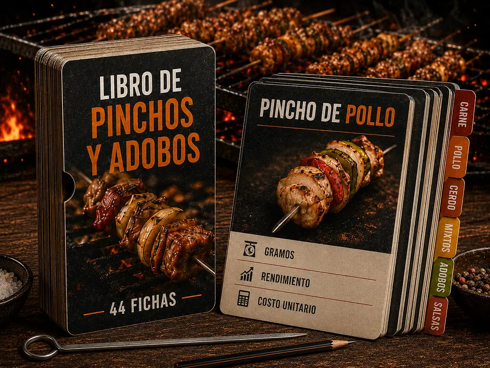 Libro de Pinchos y Adobos: 44 fichas imprimibles